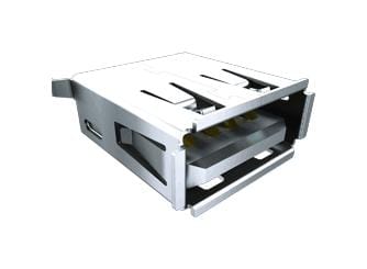 SAMTEC USB Connectors USB-A-S-S-W-TH-R USB CONN, 2.0 TYPE A, R/A RCPT, 4POS, TH SAMTEC 3695448 USB-A-S-S-W-TH-R