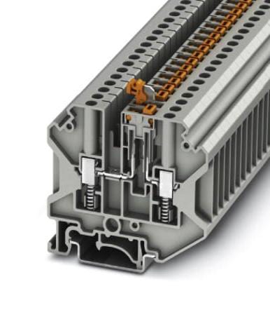 PHOENIX CONTACT DIN Rail Mount USST 4-MT DINRAIL TERMINAL BLOCK, 2WAY, 10AWG, GRY PHOENIX CONTACT 3241218 USST 4-MT
