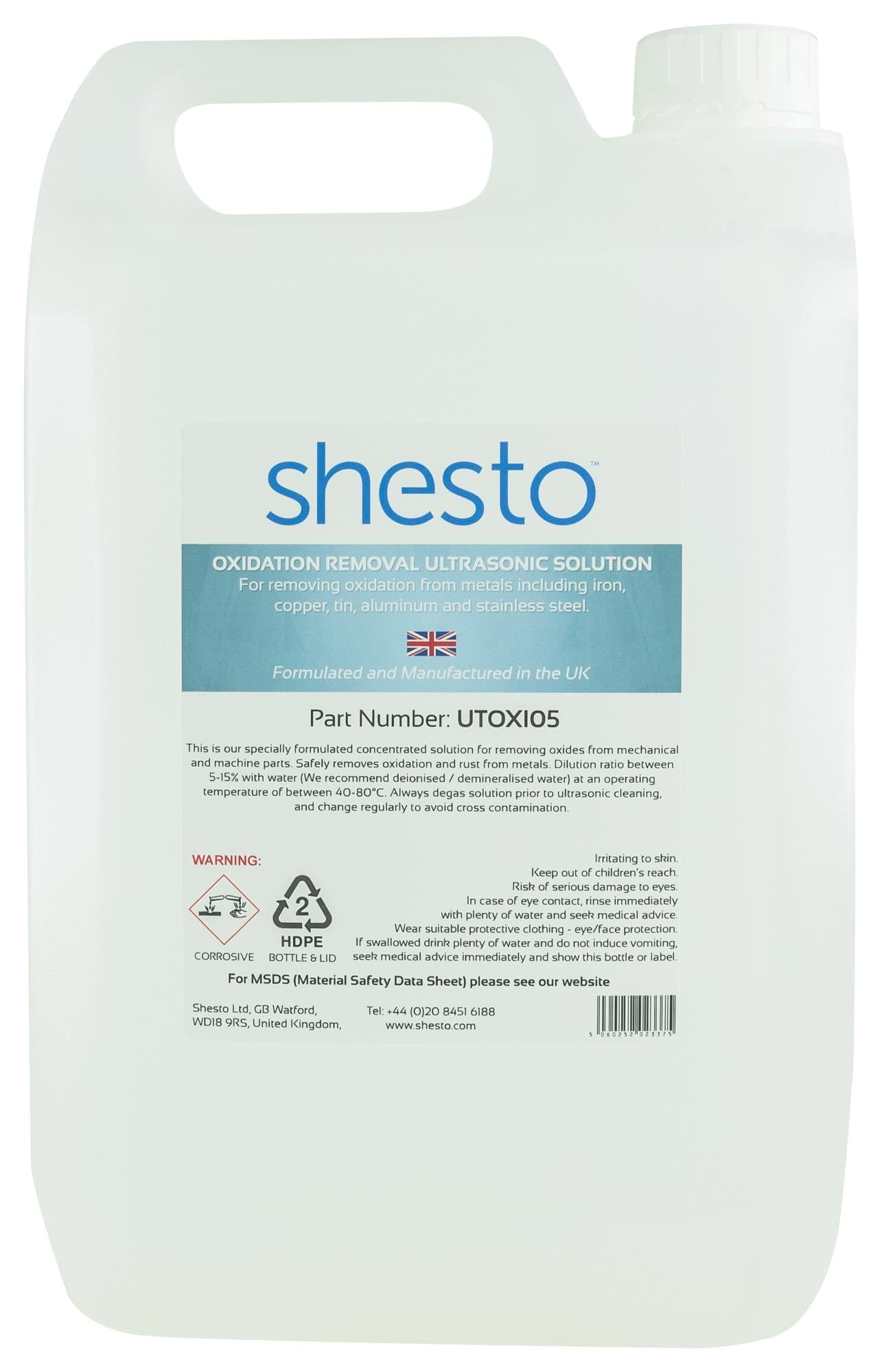 SHESTO Cleaning UTOXI05 CLEANER, OXIDATION REMOVER, CAN, 5L SHESTO 2759030 UTOXI05