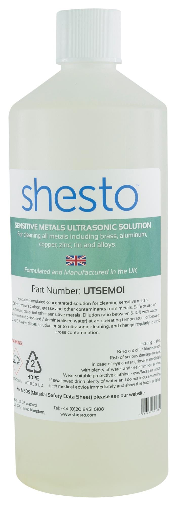 SHESTO Cleaning UTSEM01 CLEANER, METAL, BOTTLE, 1L SHESTO 2759033 UTSEM01