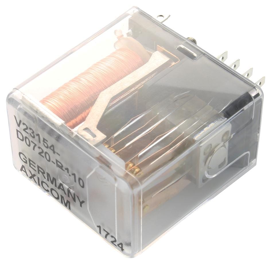 AXICOM - TE CONNECTIVITY Signal V23154D 721B610 SIGNAL RELAY, 4PDT, 0.2A, 30VAC, SOCKET AXICOM - TE CONNECTIVITY 2885733 V23154D 721B610