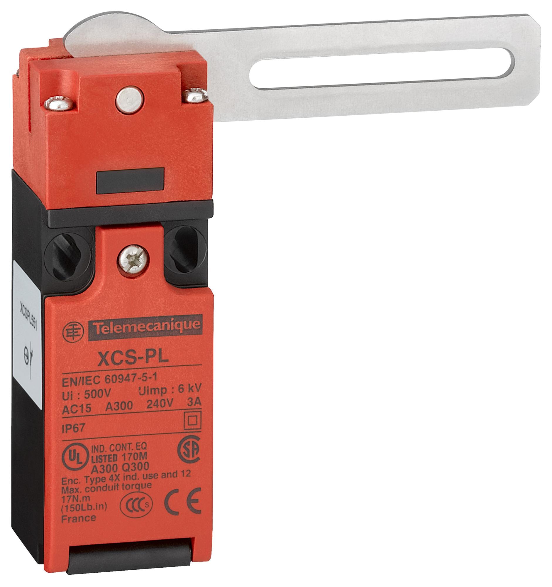 TELEMECANIQUE SENSORS Safety interlock XCSPL962 SAFETY SWITCH, DPST-NC/SPST-NO, 6A, 120V TELEMECANIQUE SENSORS 3130657 XCSPL962