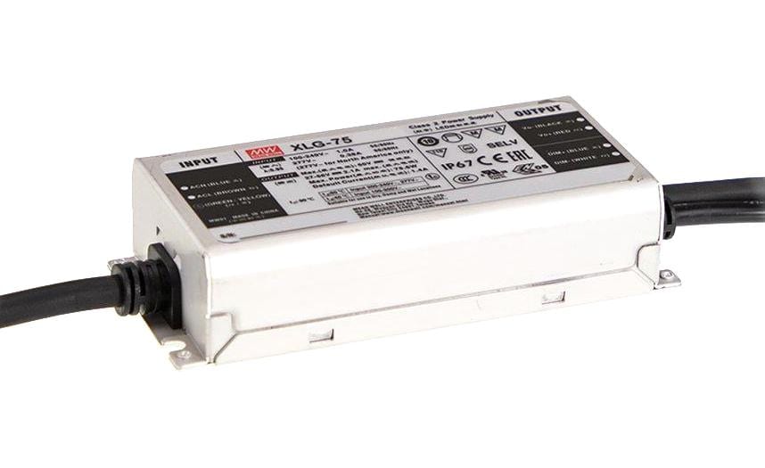 MEAN WELL LED Drivers / PSU XLG-75-12-A LED DRIVER, CONSTANT CURRENT/VOLT, 60W MEAN WELL 3251635 XLG-75-12-A