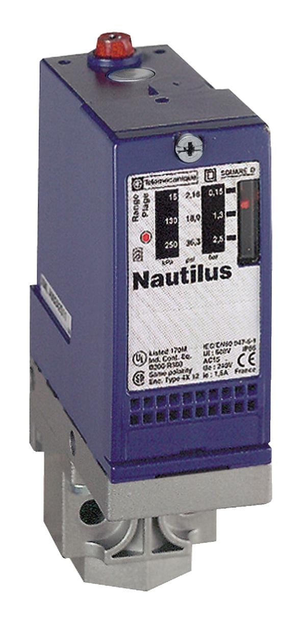 TELEMECANIQUE SENSORS Switches XMLA500D2S12 PRESSURE SWITCH, SPST-CO, 500BAR, PANEL TELEMECANIQUE SENSORS 3131081 XMLA500D2S12