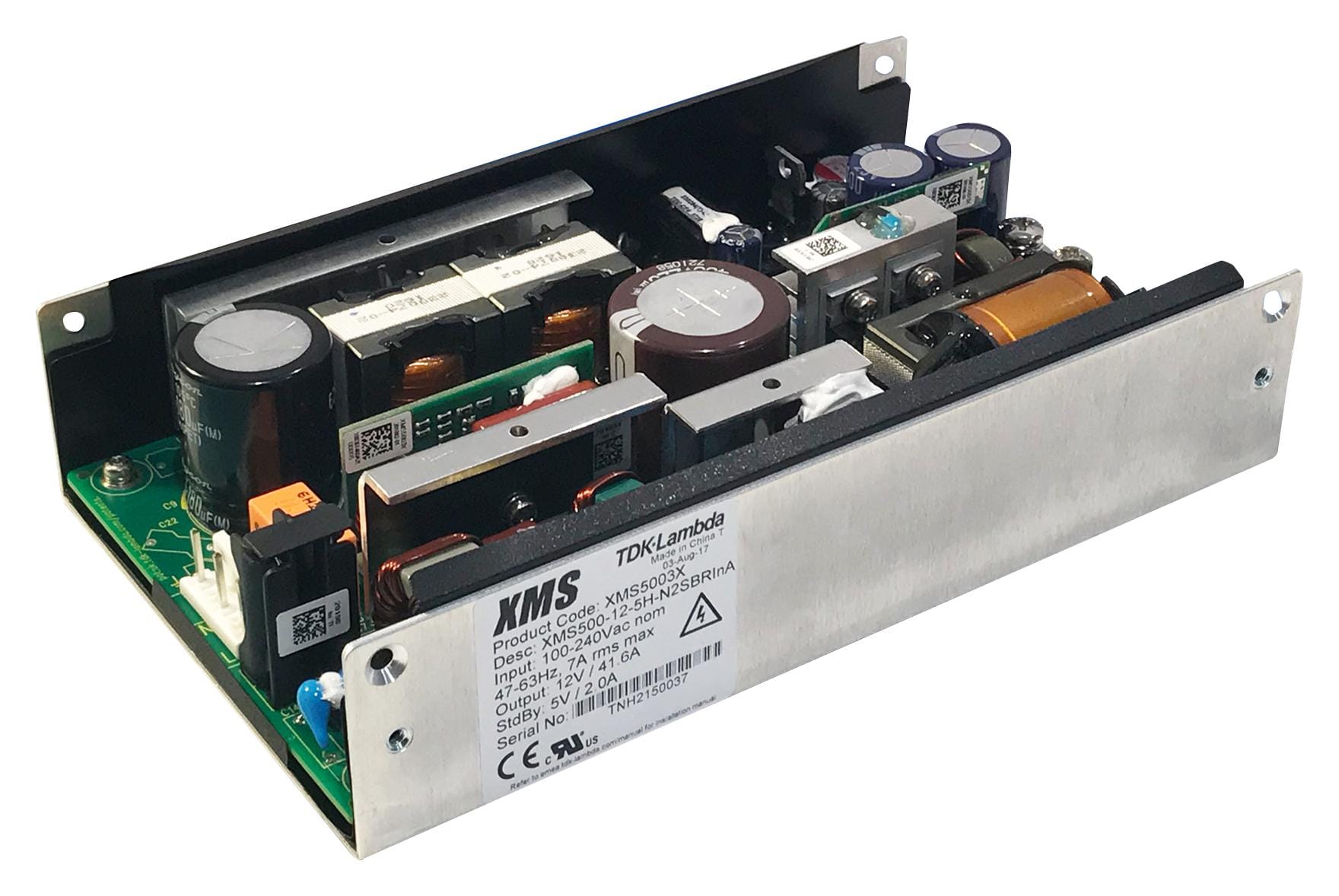 TDK-LAMBDA Enclosed - Single Output XMS500DP POWER SUPPLY, MEDICAL, AC-DC, 24V, 20.8A TDK-LAMBDA 2849392 XMS500DP
