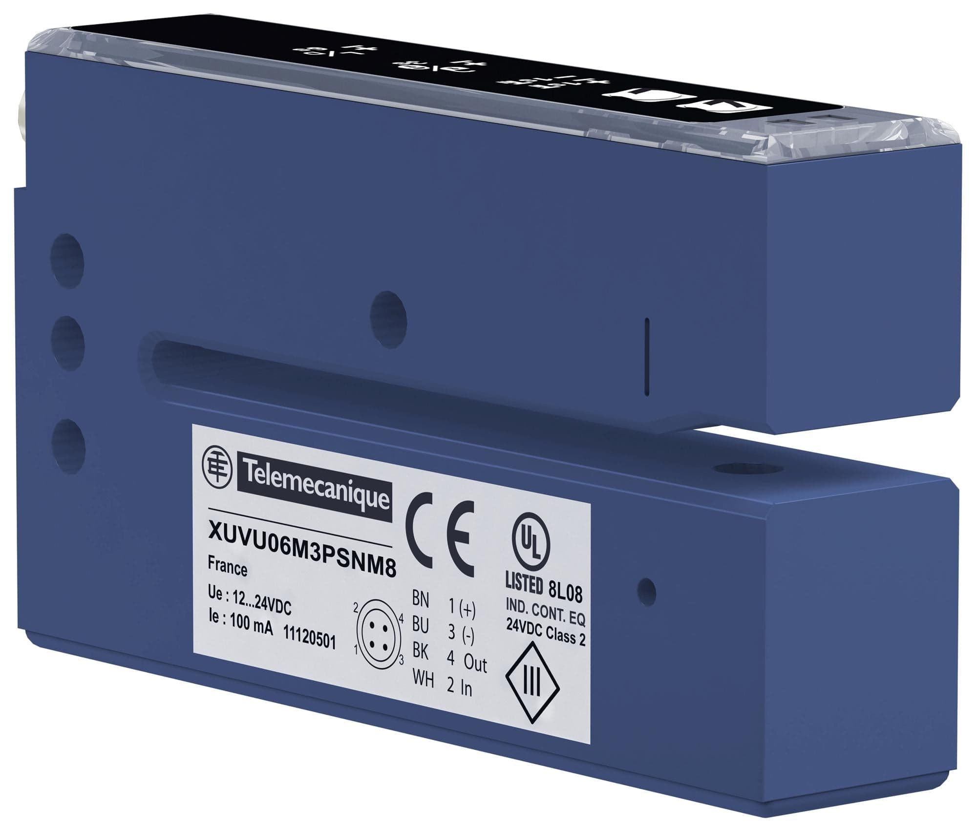 SCHNEIDER ELECTRIC Optical/Slot XUVU06M3NSNM8 PHOTO SENSOR, NPN, 3MM, 24V SCHNEIDER ELECTRIC 3112448 XUVU06M3NSNM8