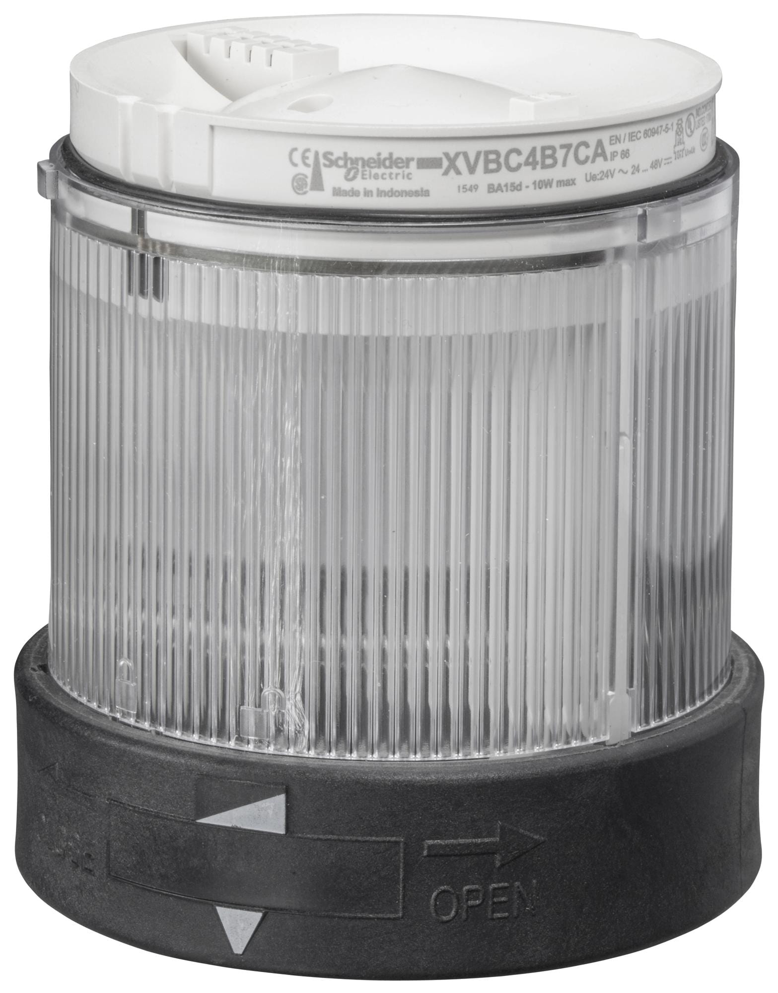 SCHNEIDER ELECTRIC Visual Signal Indicator Units XVBC5B7 VISUAL SIGNAL UNIT, FLASH, 70MM, CLEAR SCHNEIDER ELECTRIC 3116023 XVBC5B7