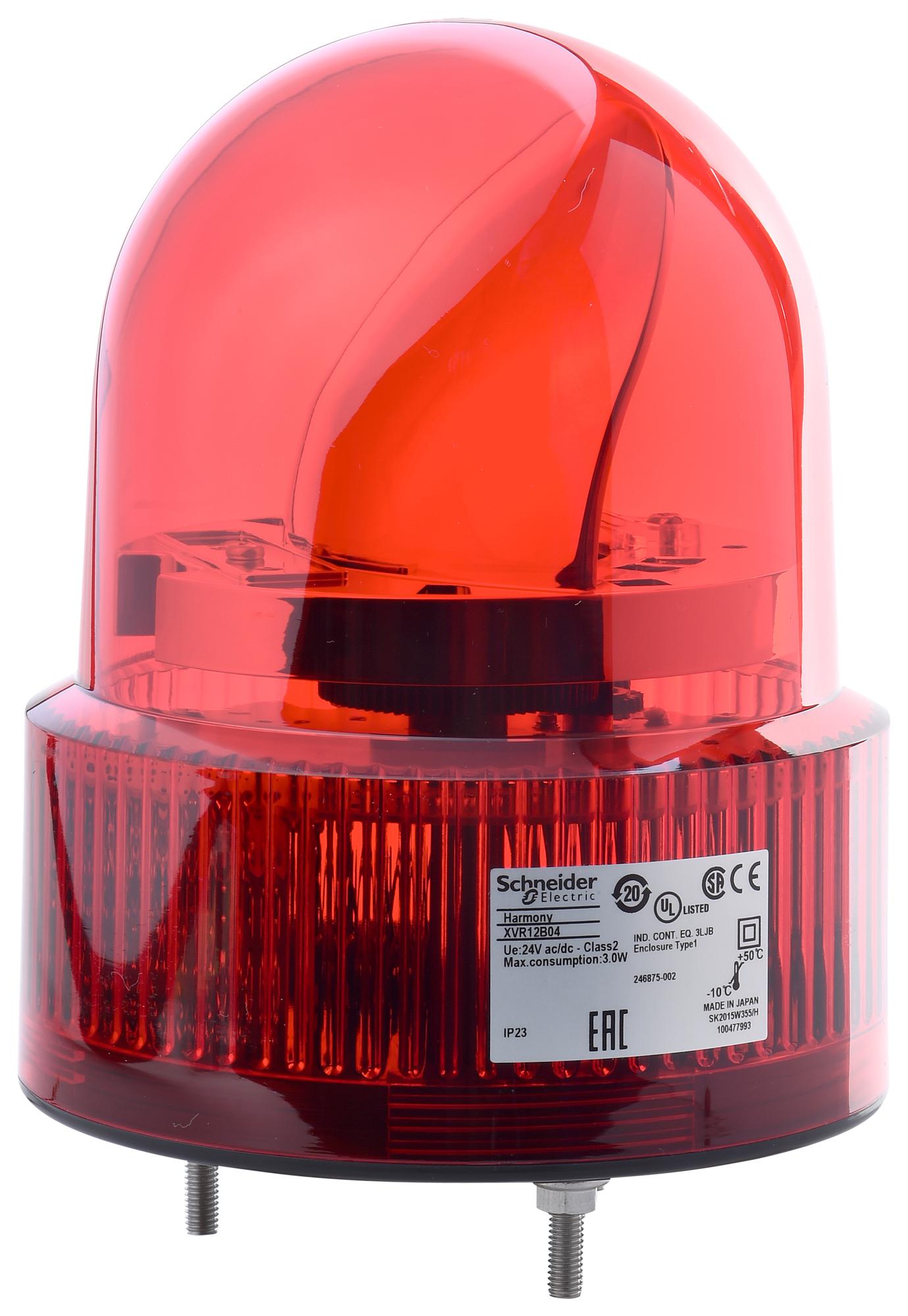 SCHNEIDER ELECTRIC Audio & Visual Signal Indicator Units XVR12B04S SIGNAL INDICATOR UNIT, 90DB, RED, 120MM SCHNEIDER ELECTRIC 3129509 XVR12B04S