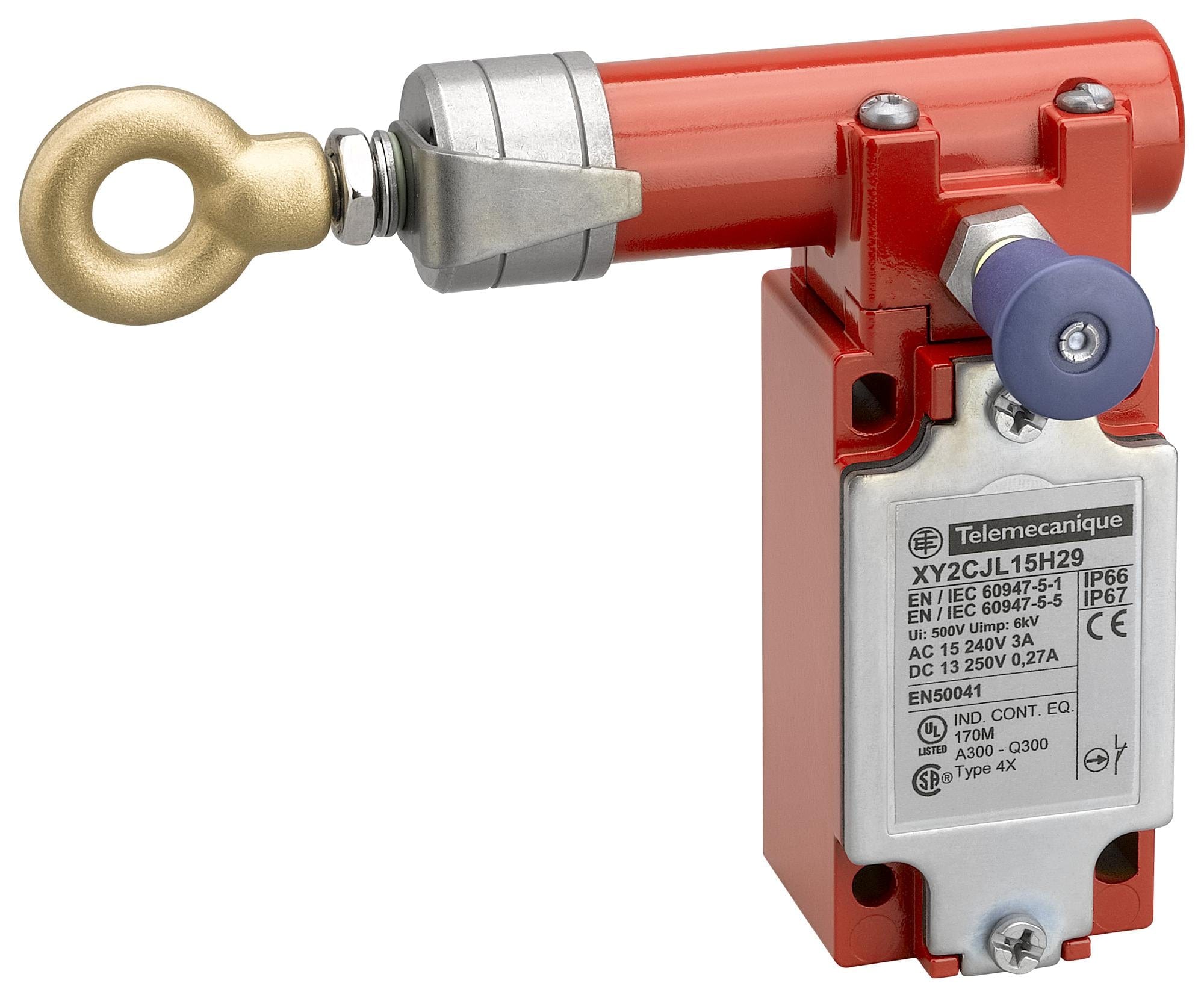 TELEMECANIQUE SENSORS Grabwire XY2CJL17H29 GRABWIRE SWITCH, DPST-NC, 3A, 240V TELEMECANIQUE SENSORS 3130365 XY2CJL17H29