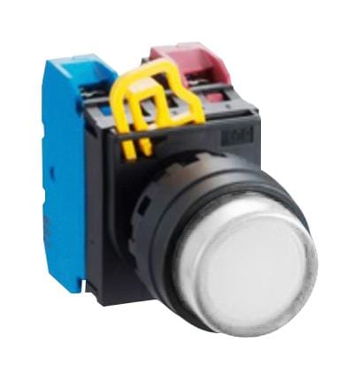 IDEC illuminated YW1L-M2E10QM3PW PB SWITCH, SPST-NO, 240VAC, SCREW, WHITE IDEC 2833770 YW1L-M2E10QM3PW