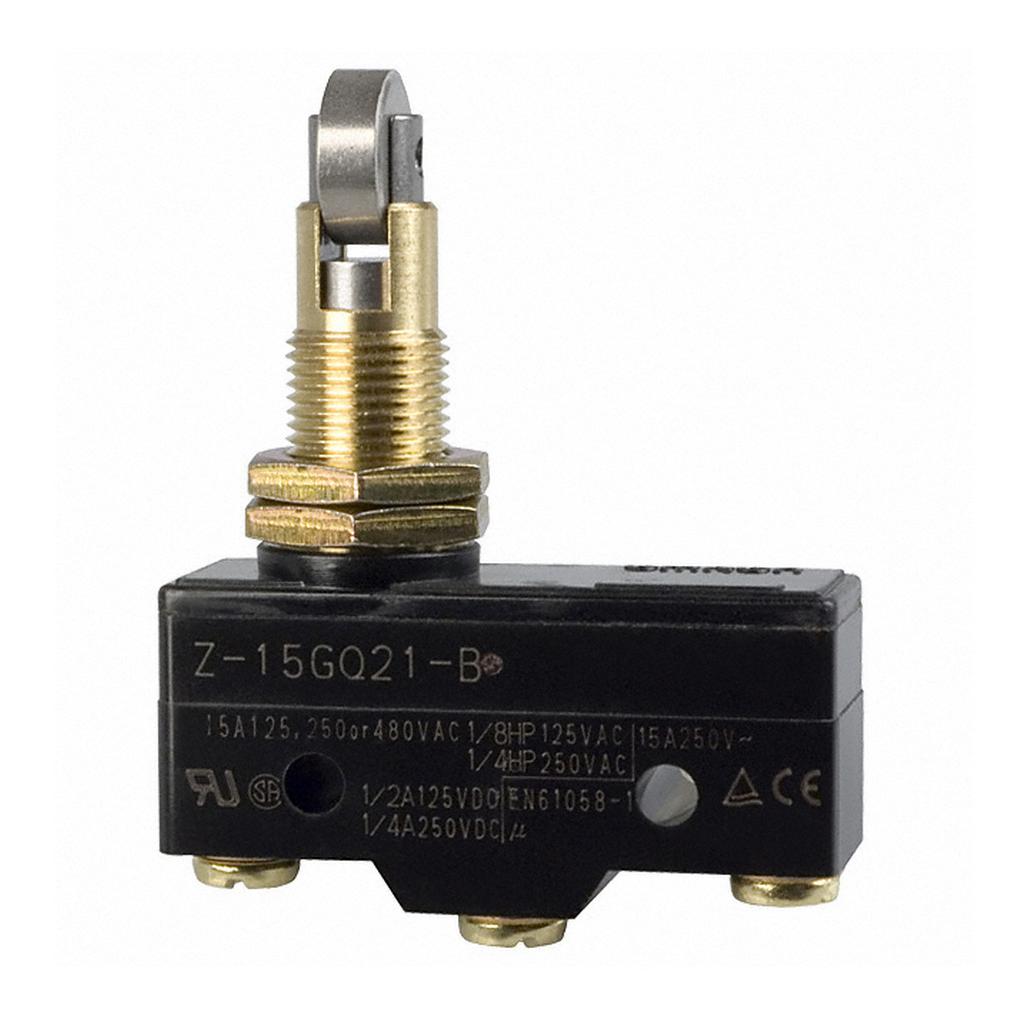 OMRON Microswitch Z-15GQ21 MICROSWITCH, SPDT, 15A/250VAC/SOLDER LUG OMRON 3413293 Z-15GQ21