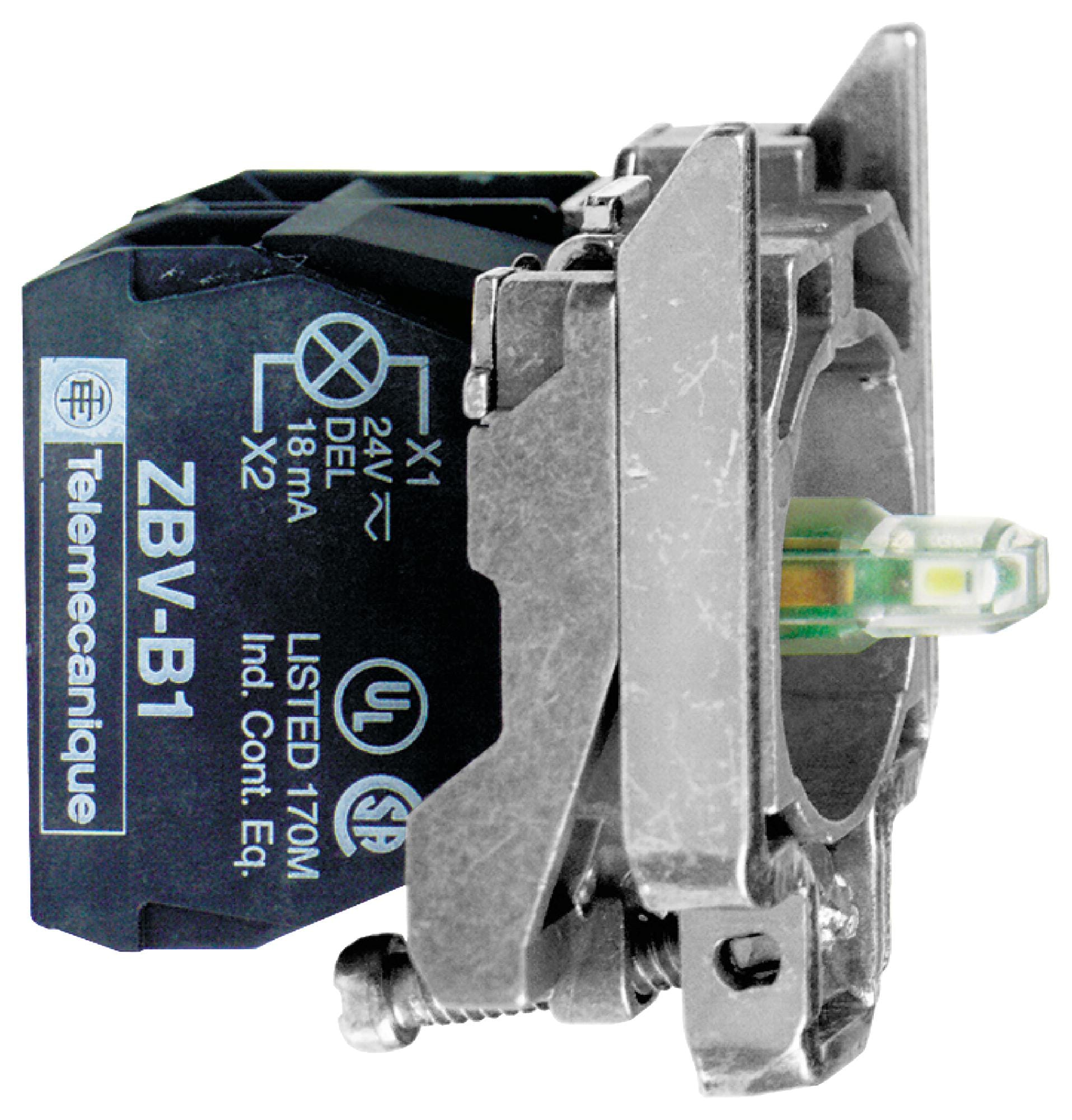SCHNEIDER ELECTRIC Contact Blocks ZB4BW0G13 LIGHT BLOCK, 2P, 6A, 120VAC, SCREW CLAMP SCHNEIDER ELECTRIC 3111188 ZB4BW0G13