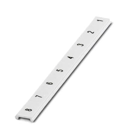 PHOENIX CONTACT Terminal Block Markers ZBF 6/9,2 S8,LGS:1-8 MARKER STRIP, 1-8, 6.2MM, WHITE, TB PHOENIX CONTACT 3243045 ZBF 6/9,2 S8,LGS:1-8