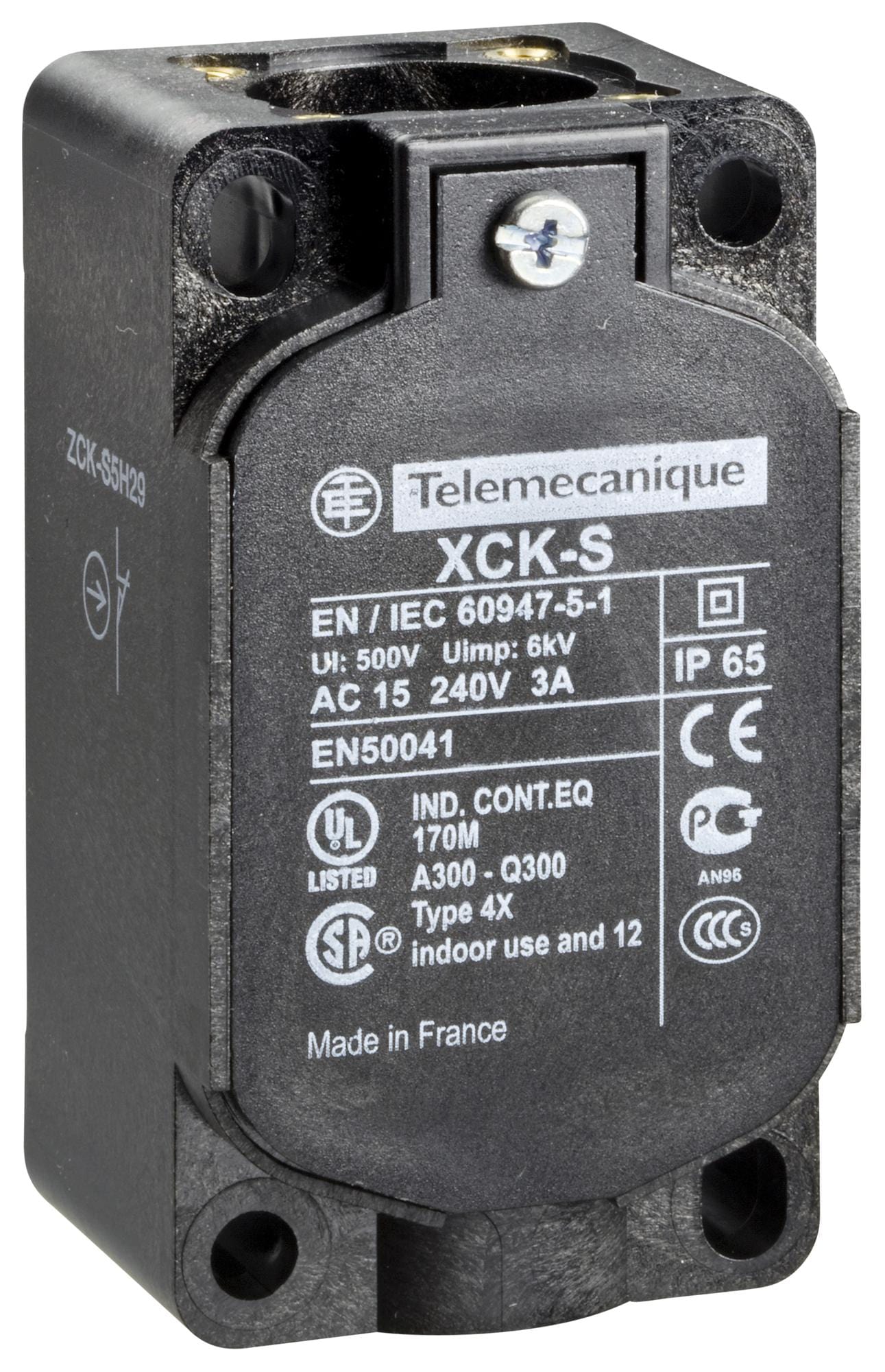 TELEMECANIQUE SENSORS Bodies ZCKS2H29 LIMIT SWITCH BODY, DPDT, SCREW CLAMP TELEMECANIQUE SENSORS 3130718 ZCKS2H29