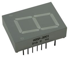 HDSP-3901 - 7 Segment LED Display, Red, 100 mA, 2.6 V, 7 mcd, 1, 20.3 mm - BROADCOM