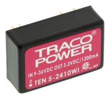 TEN 5-2410WI - Isolated Through Hole DC/DC Converter, ITE, 4:1, 5 W, 1 Output, 3.3 V, 1.2 A - TRACO POWER