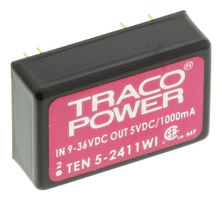 TEN 5-2411WI - Isolated Through Hole DC/DC Converter, ITE, 4:1, 5 W, 1 Output, 5 V, 1 A - TRACO POWER