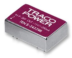 TEN 5-2421WI - Isolated Through Hole DC/DC Converter, ITE, 4:1, 5 W, 2 Output, 5 V, 500 mA - TRACO POWER