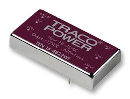 TEN 15-4810WI - Isolated Through Hole DC/DC Converter, ITE, 4:1, 15 W, 1 Output, 3.3 V, 3 A - TRACO POWER