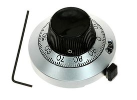 21-A-11 - TURNS COUNTING DIAL, 15TURN, FOR 6.35MM SHAFT, ALUM - VISHAY