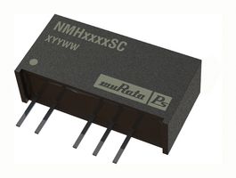 NMH0505SC - Isolated Through Hole DC/DC Converter, 1kV Isolation, ITE, 1:1, 2 W, 2 Output, 5 V, 200 mA - MURATA POWER SOLUTIONS