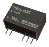 NMJ0505SC - Isolated Through Hole DC/DC Converter, 5.2kV Isolation, ITE, 1:1, 1 W, 2 Output, 5 V, 100 mA - MURATA POWER SOLUTIONS