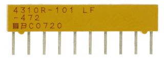 4308R-101-222LF - RESISTOR, BUSSED RESISTOR NETWORK 7, 2.2KOHM, 2%, SIP - BOURNS