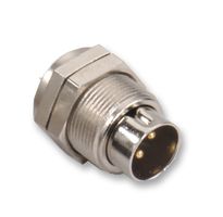 09 0073 00 02 - Circular Connector, 711 Series, Panel Mount Receptacle, 2 Contacts, Solder Pin, Brass Body - BINDER