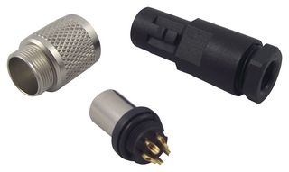 99 0413 00 05 - Circular Connector, IP67, 712 Series, Cable Mount Plug, 5 Contacts, Solder Pin - BINDER