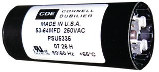 PSU10815 - ALUMINUM ELECTROLYTIC CAPACITOR 108-130UF 125V, 20%, QC - CORNELL DUBILIER
