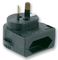 CP3B - Mains Converter Plug, Euro, Australian Plug, 2.5 A, 10 A, Black - POWERCONNECTIONS