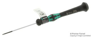 118004 - Screwdriver, Slotted, Precision, 60 mm Blade, 1.8 mm Tip, 157 mm Overall - WERA