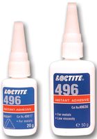 496, 50G - Super Glue, Medium Viscosity, Low Viscosity, LOCTITE 496, 50 g, Cyanoacrylate, Humidity - LOCTITE