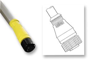 804000P03M050 - Sensor Cable, BRAD Micro Change, M12 Plug, Free End, 4 Positions, 5 m, 16.4 ft - MOLEX