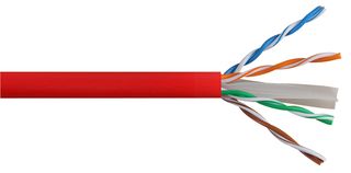 CAT6 RED 305M - Networking Cable, Unscreened, Cat6, 23 AWG, 0.26 mm², 1000 ft, 305 m - PRO POWER