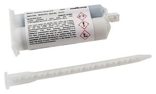 MC001838 - Adhesive, Epoxy - 2 Part, Black, Room Temperature, 45 MPa, Dual Cartridge, 50 ml - MULTICOMP