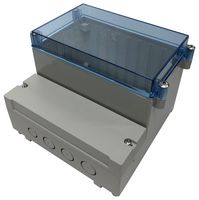 MC003611 - Plastic Enclosure, Dual Compartment, ABS, 161 mm, 166 mm, 121 mm, IP65 - MULTICOMP PRO