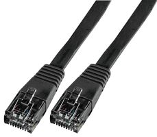 PSG91607 - Ethernet Cable, Cat5e, RJ45 Plug to RJ45 Plug, Black, 0.2 m, 7.9 " - PRO SIGNAL