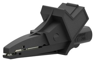 76-126 - Crocodile Clip, Fully Insulated, 24.6 mm, 20 A, Black - MULTICOMP PRO