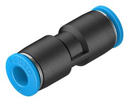 QS-6 - Pneumatic Fitting, Push-In Straight Equal Union, 14 bar, 6 mm, PBT (Polybutylene Terephthalate) - FESTO