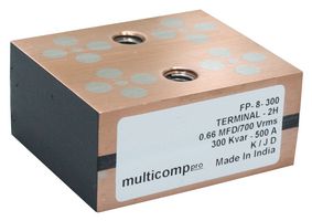 MP004104 - Power Film Capacitor, Metallized PP, 0.66 µF, ± 10%, Induction Heating, Resonant Power Supplies - MULTICOMP PRO