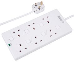 2816NS(1N) 3M - Surge Protector, 6 Outlets, UK, 13 A, 250 V, UK Type G, 3 m - PRO ELEC