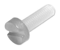 MP008078 - Screw, Cheese Head Slotted, M4, Nylon (Polyamide), 6 mm Length - MULTICOMP PRO