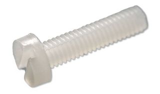 MP008079 - Screw, Cheese Head Slotted, M4, Nylon (Polyamide), 10 mm Length - MULTICOMP PRO