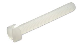 MP008084 - Screw, Cheese Head Slotted, M4, Nylon (Polyamide), 30 mm Length - MULTICOMP PRO