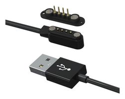 MP009336 - Magnetic Connector Cable Assembly, USB Type A Plug, Magnetic 4 Position Plug, 1 A, 600 mm, 23.6 " - MULTICOMP PRO