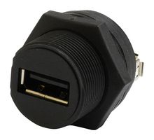 MP009818 - USB Adapter, USB Type A Receptacle, USB Type A Receptacle, USB 2.0, IP67, MP Plastic USB-A - MULTICOMP PRO