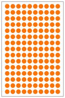 MP010411 - Label, Round, Self Adhesive, 12 mm, Paper, Orange - MULTICOMP PRO