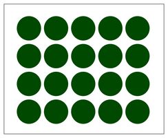 MP010417 - Label, Round, Self Adhesive, 25 mm, Paper, Green - MULTICOMP PRO