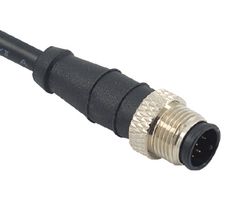 MP010870 - Sensor Cable, M12 Plug, Free End, 3 Positions, 2 m, 6.6 ft, MP M12 Sensor Cable Assemblies - MULTICOMP PRO